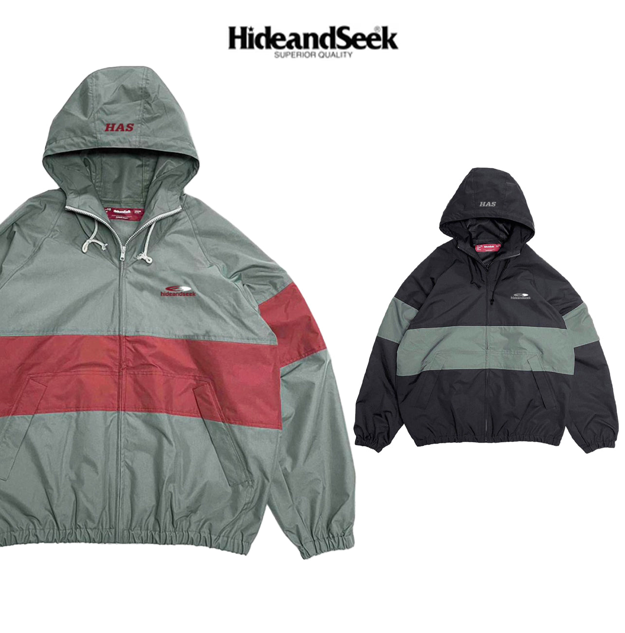 hide and seek nylon zip jacket XL 新品未使用