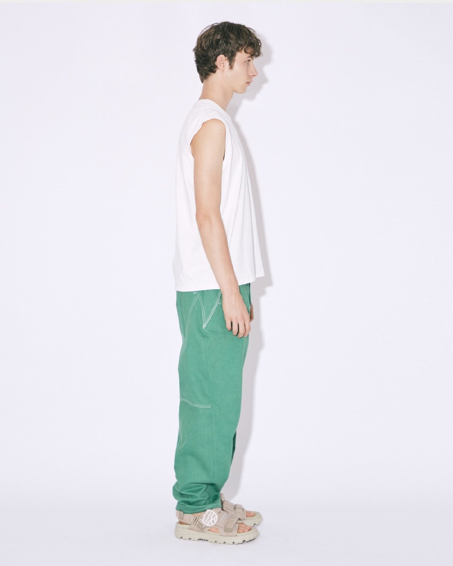 beautiful people （ビューティフルピープル）/ suvin compact jersey palm emb tank top / WHITE