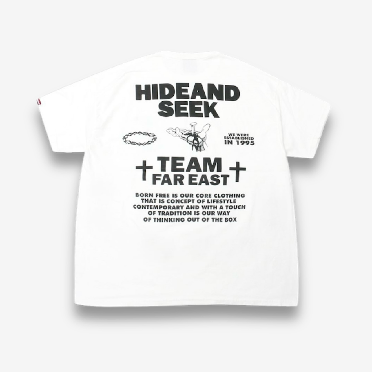 HIDE AND SEEK ハイドアンドシーク / Nail S/S Tee (24ss) ネイル Tシャツ / ホワイト
