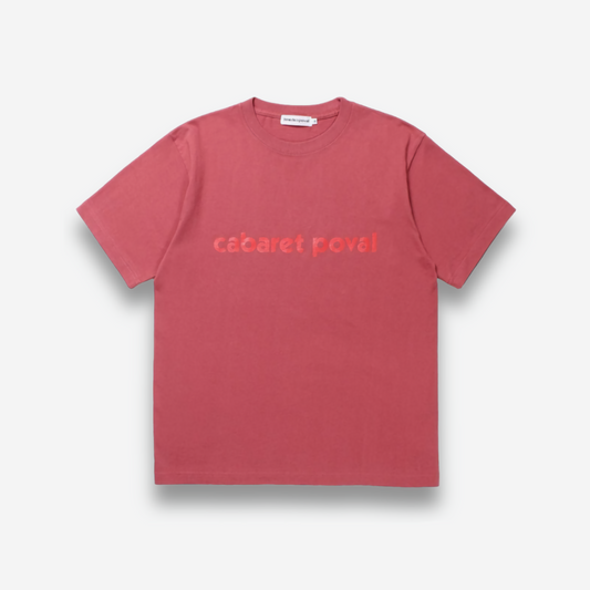 cabaret poval (キャバレー ポバール) / Logo T-shirt (ロゴ Tシャツ) / スモーキーレッド