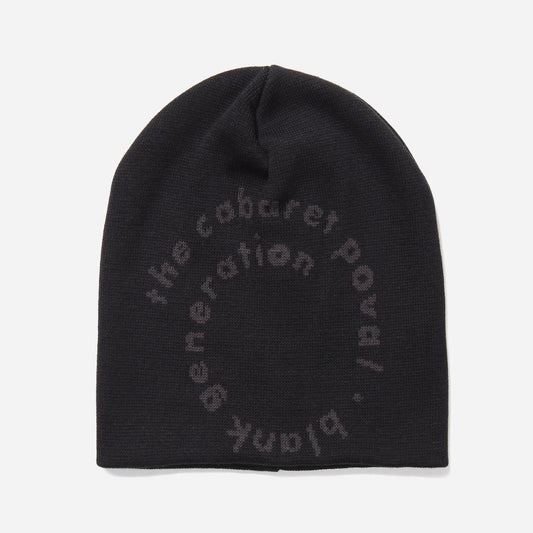 cabaret poval キャバレー ポバール Sidewalk Beanie サイドウォークビーニー  made in japan 日本製 ブラック