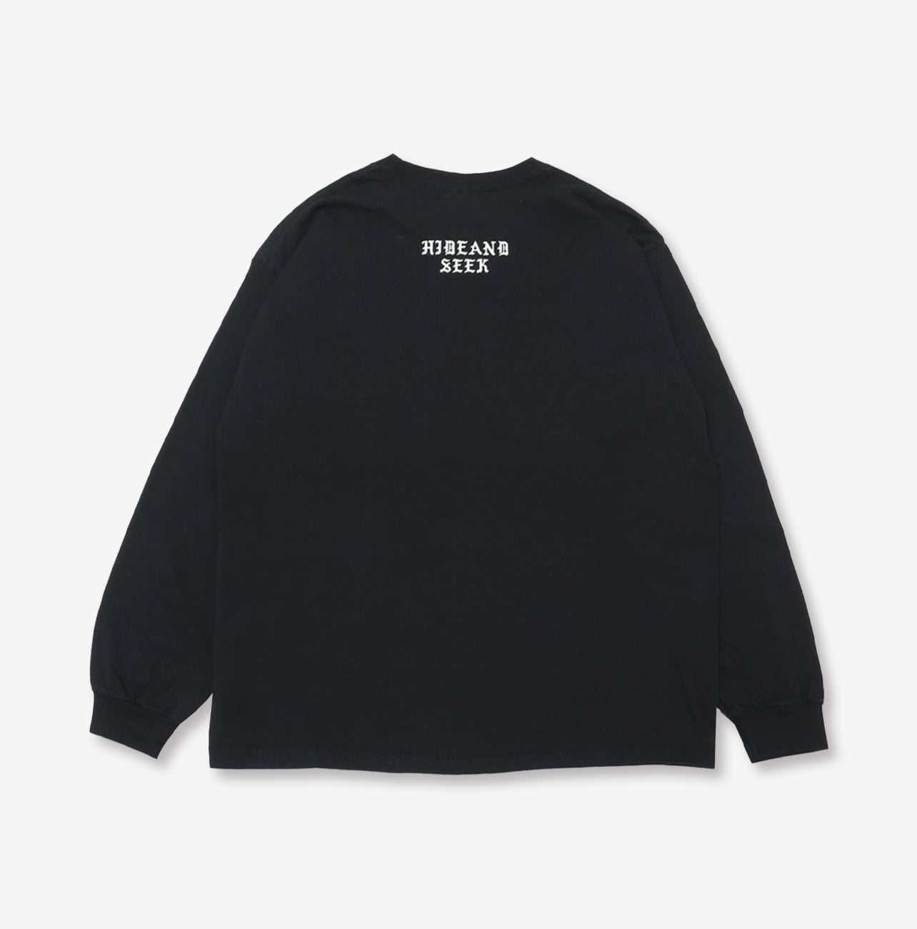 HIDE AND SEEK WOLF L/S TEE(24ss) / BLACK FRONT