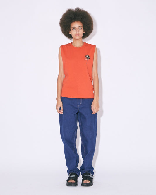 beautiful people （ビューティフルピープル）/ suvin compact jersey palm emb tank top / ORANGE