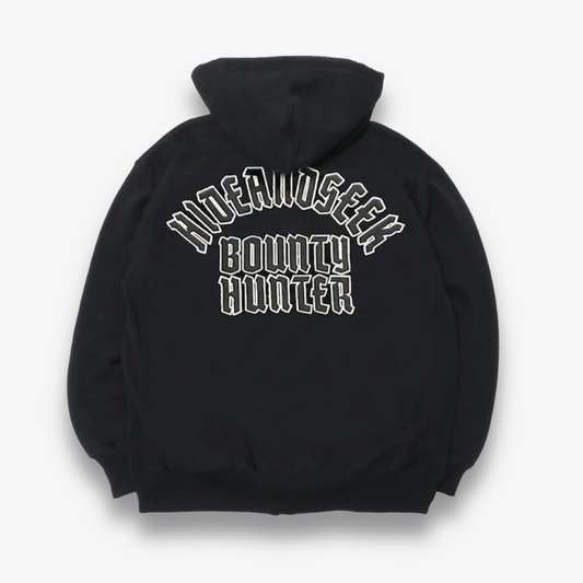 HIDE AND SEEK × BOUNTY HUNTER HS × BH ZIP HOODED SWEAT SHIRT / BLACK