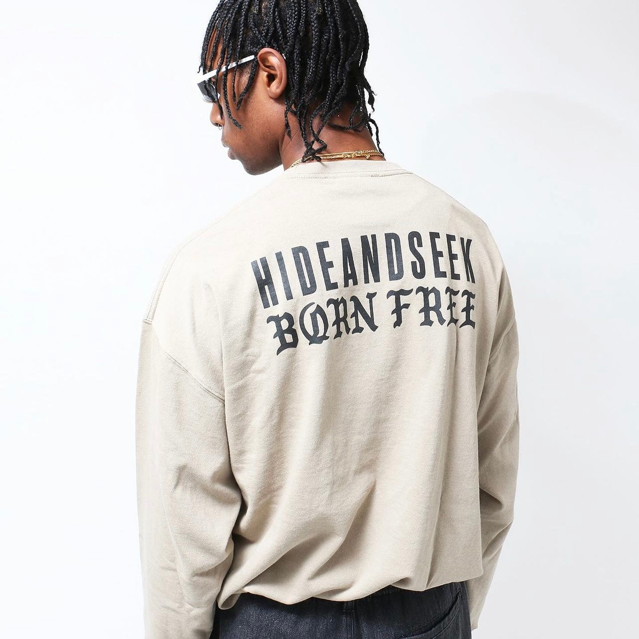 HIDE AND SEEK / Born Free L/S Tee(23aw-Heavy Oz)