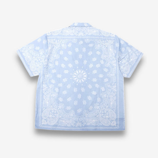 HIDE AND SEEK ハイドアンドシーク / Bandana Pattern S/S Shirt(24ss) バンダナパターンシャツ / サックス