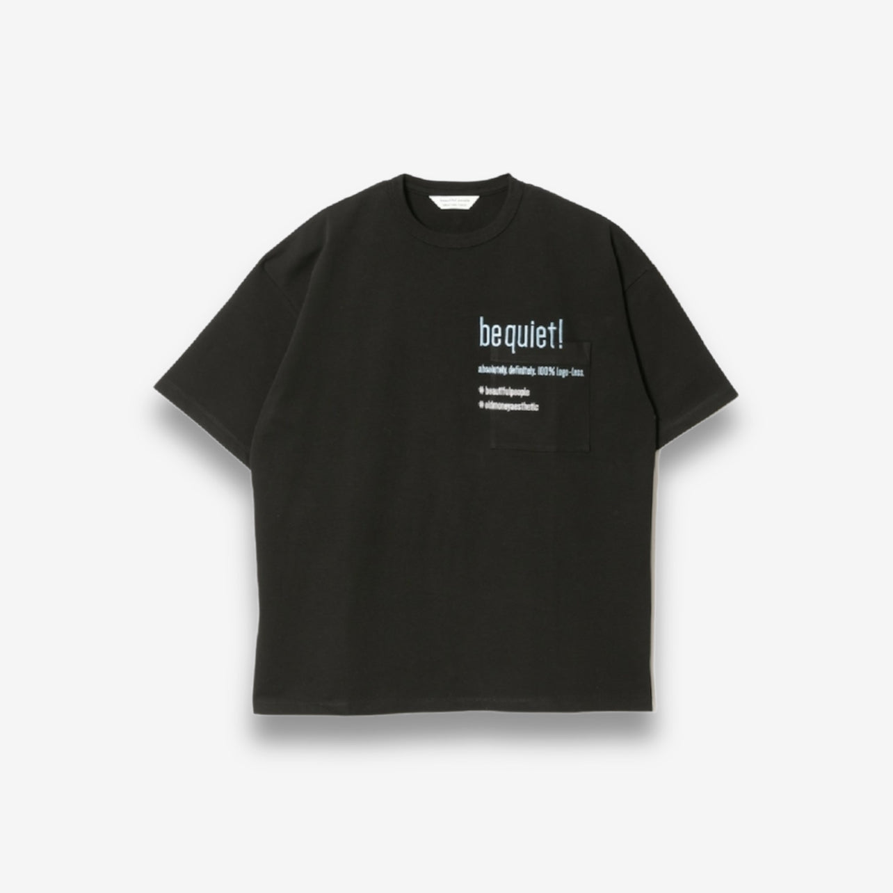 beautiful people （ビューティフルピープル）/ suvin compact jersey typography T-shirts コンパクト ジャージ タイポグラフィー Tシャツ /  ブラック