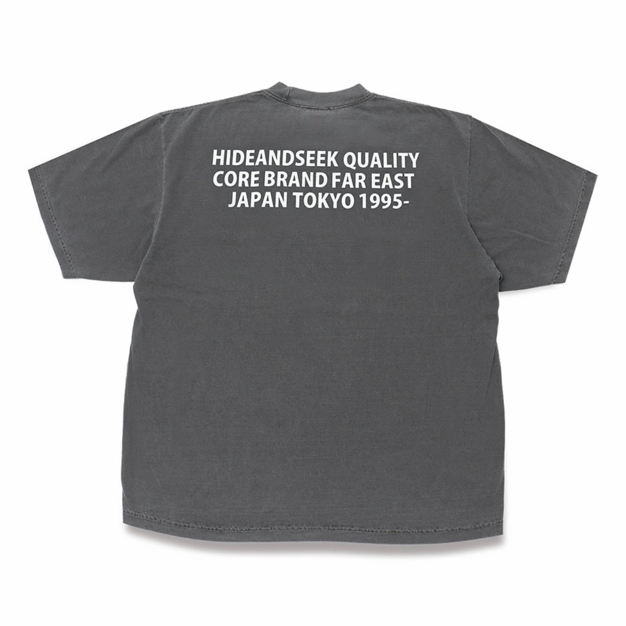 HIDE AND SEEK ハイドアンドシーク / Logo S/S Tee-2  big Silhouette (24ss) ロゴTシャツ 2 ビッグシルエット / D-ブラック
