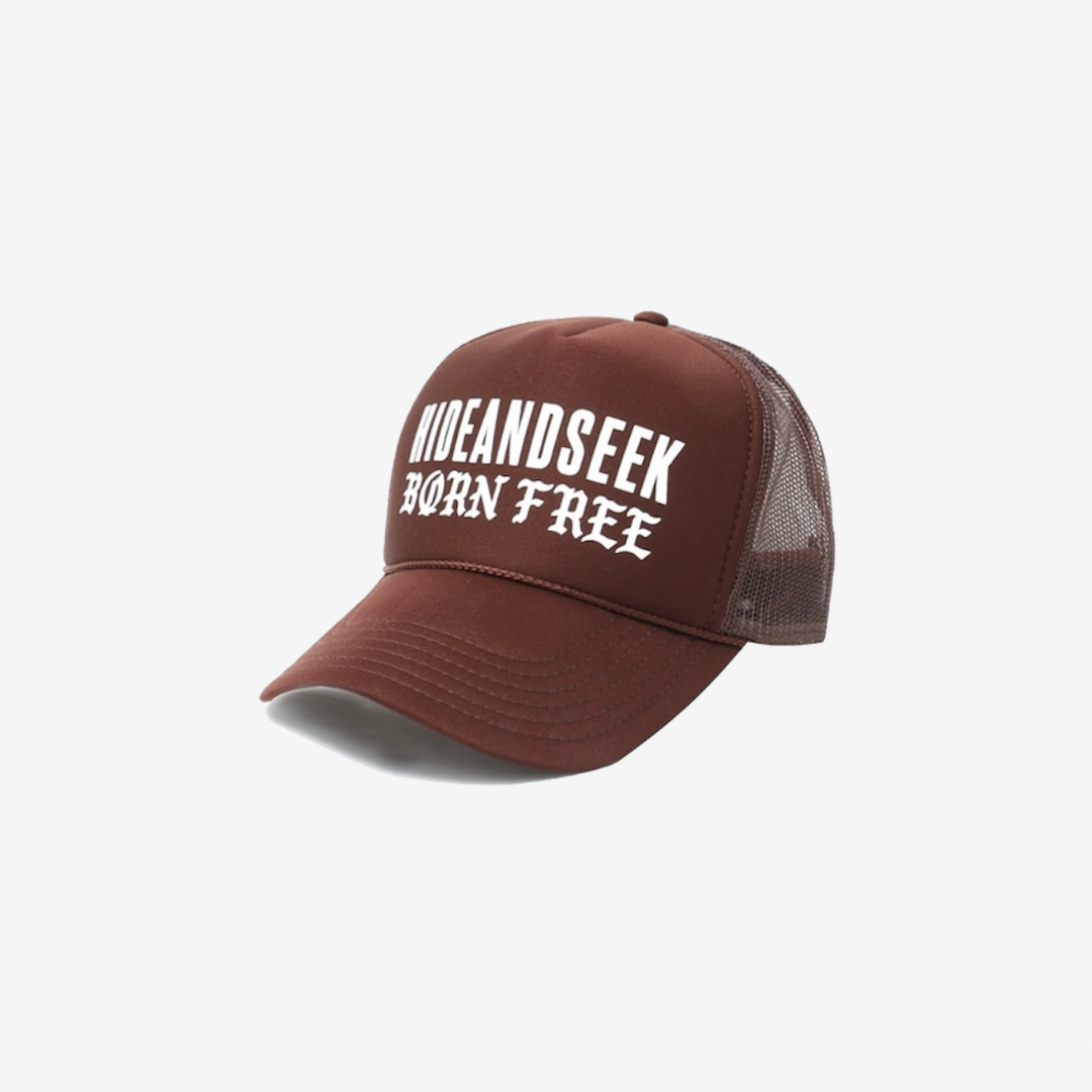 HIDE AND SEEK ハイドアンドシーク / Born Free Mesh CAP(24ss) ボーンフリー メッシュキャップ / ブラウン