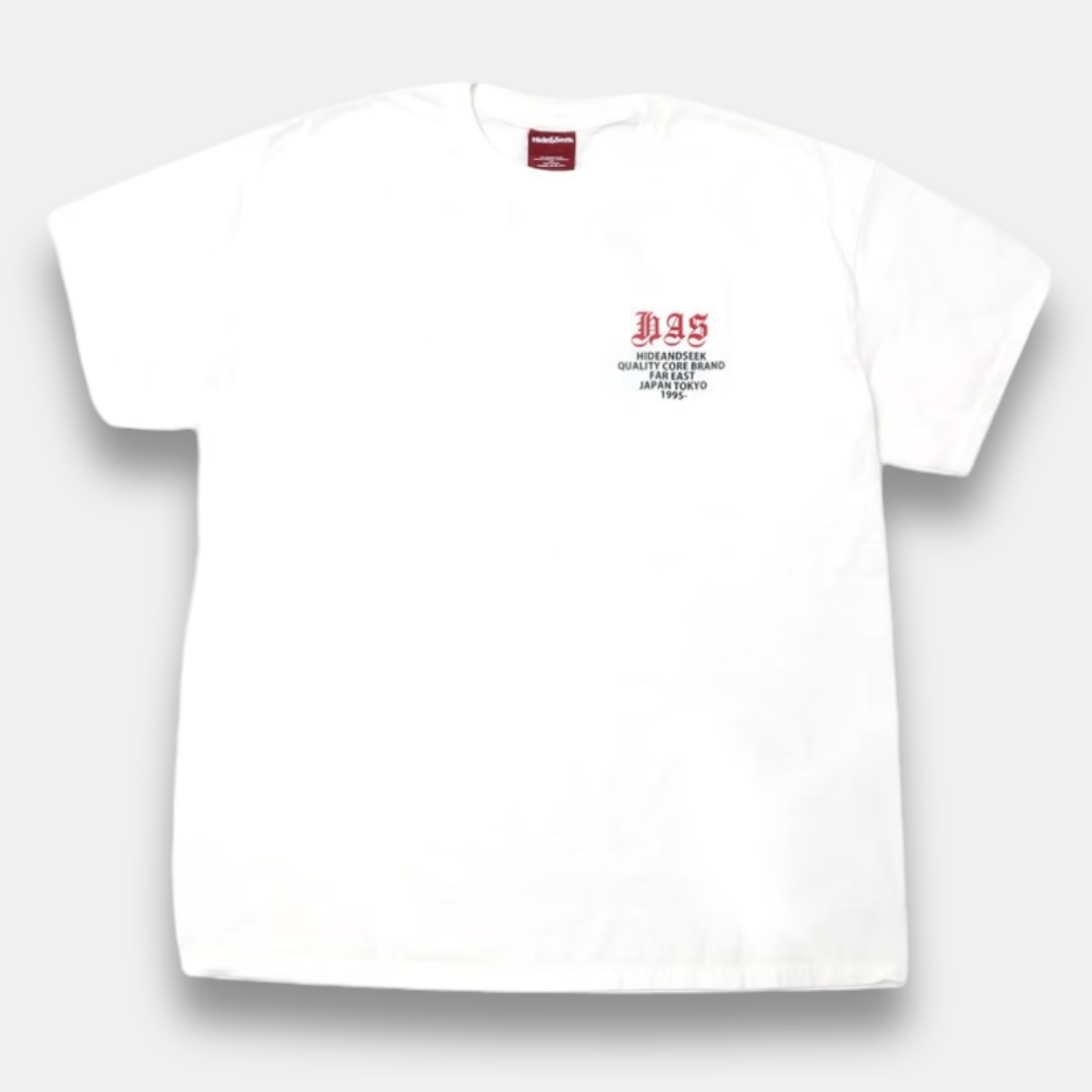 HIDE AND SEEK ハイドアンドシーク / HAS S/S Tee(24AW)/ ホワイト