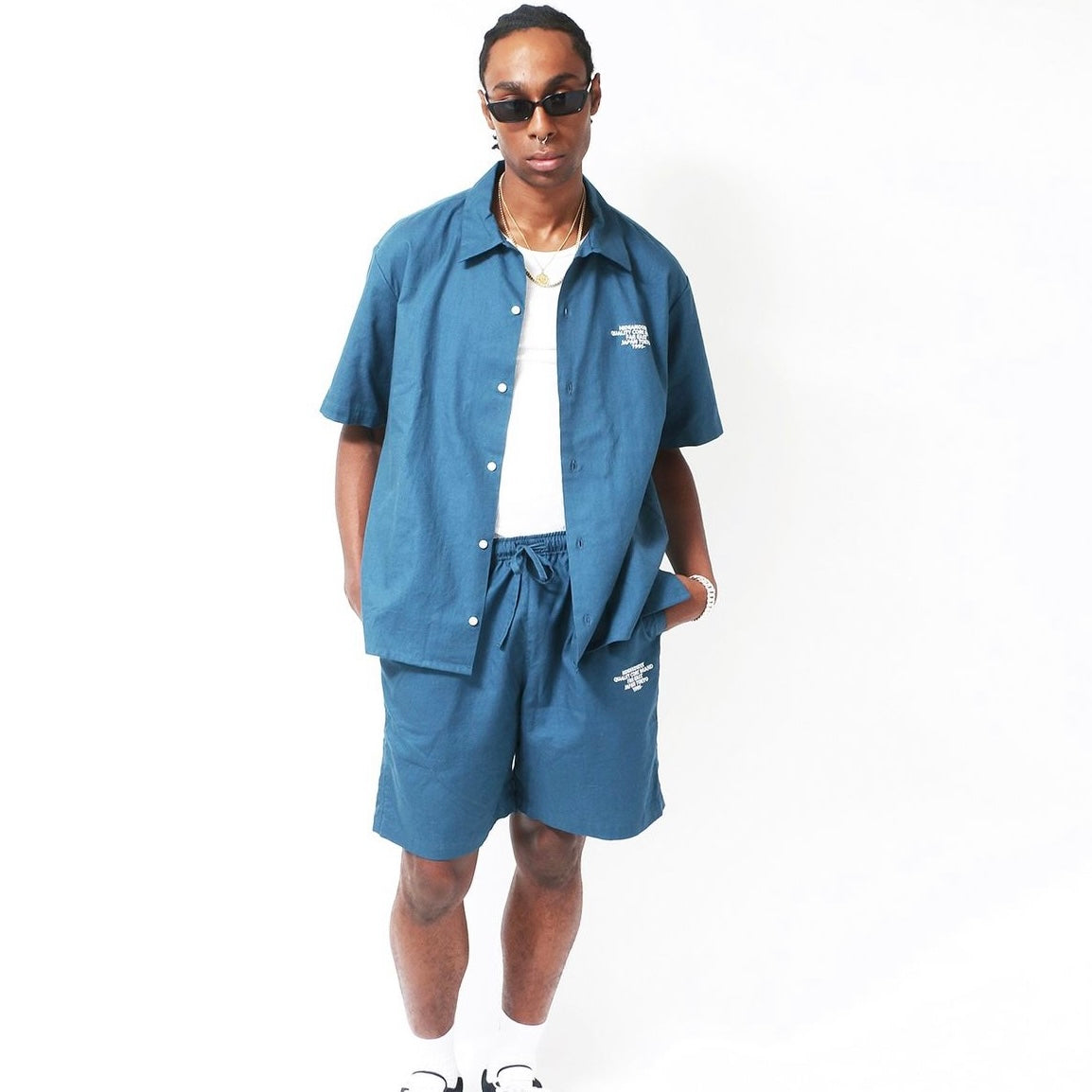 HIDE AND SEEK ハイドアンドシーク / H&S S/S Shirt(24ss) エイチアンドエス 半袖シャツ / グリーン