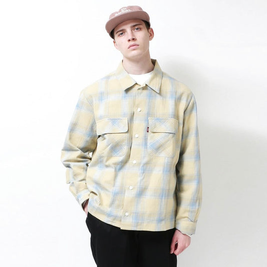 HIDE AND SEEK / CHECK L/S SHIRT (24ss) / YELLOW