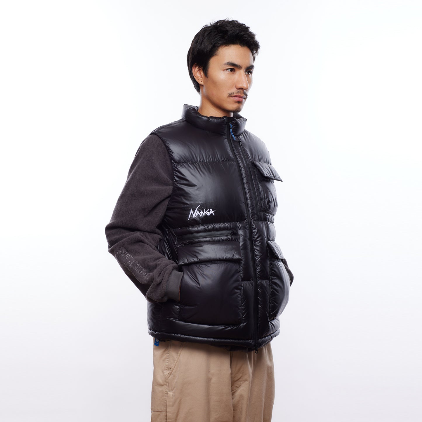 NANGA X LIBERAIDERS  (ナンガ リベレイダース) RIPSTOP NYLON DOWN VEST リップストップ ダウンベスト ブラック