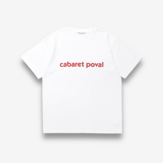 cabaret poval (キャバレー ポバール) / Logo T-shirt (ロゴ Tシャツ) / ホワイト