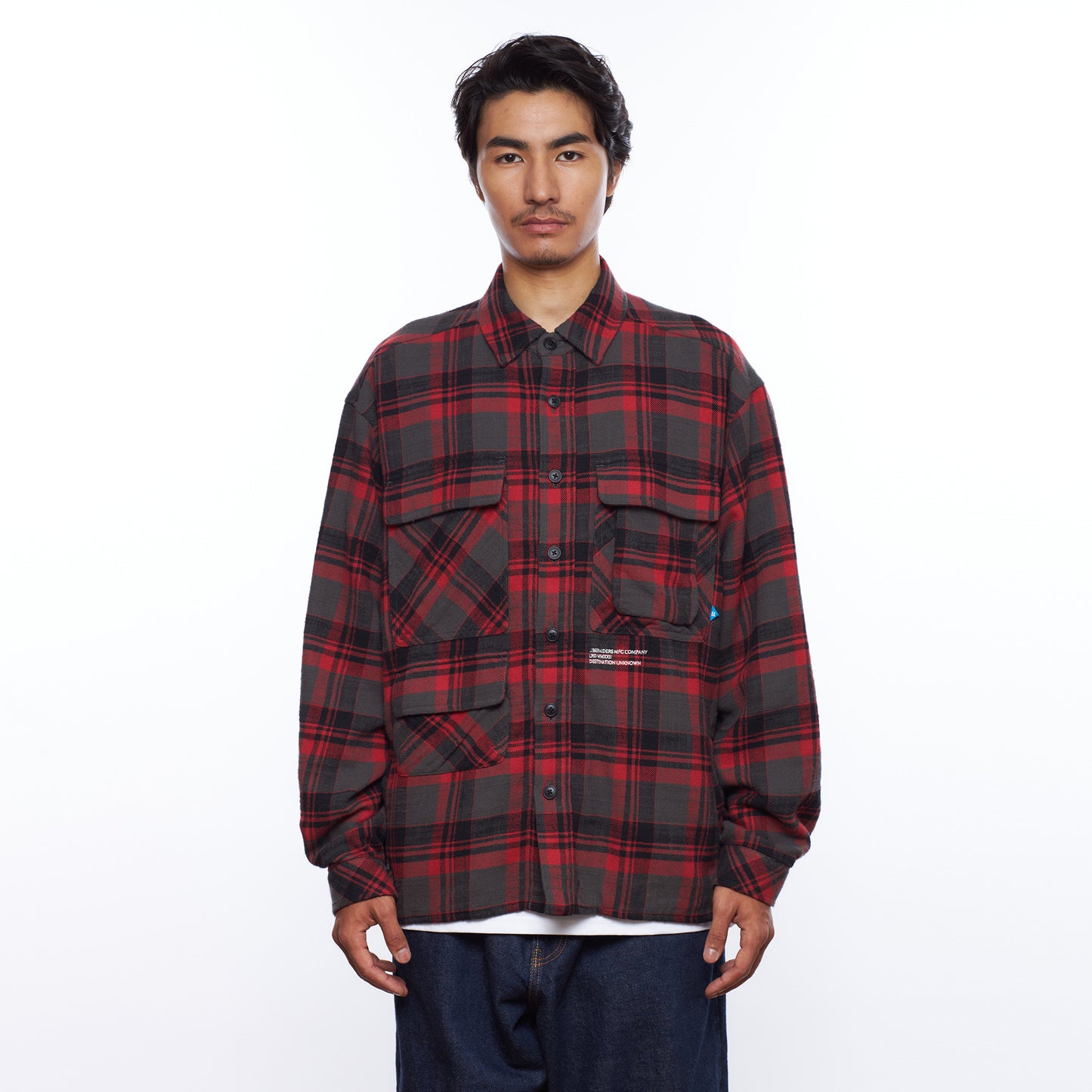 Liberaiders (リベレイダース) 24 F/W  マルチポケットフランネルチェックシャツ MULTI POCKET PLAID SHIRT 78101 / RED