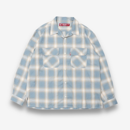 HIDE AND SEEK ハイドアンドシーク / Ombre Check L/S Shirt(24ss) オンブレ チェックシャツ / グリーン