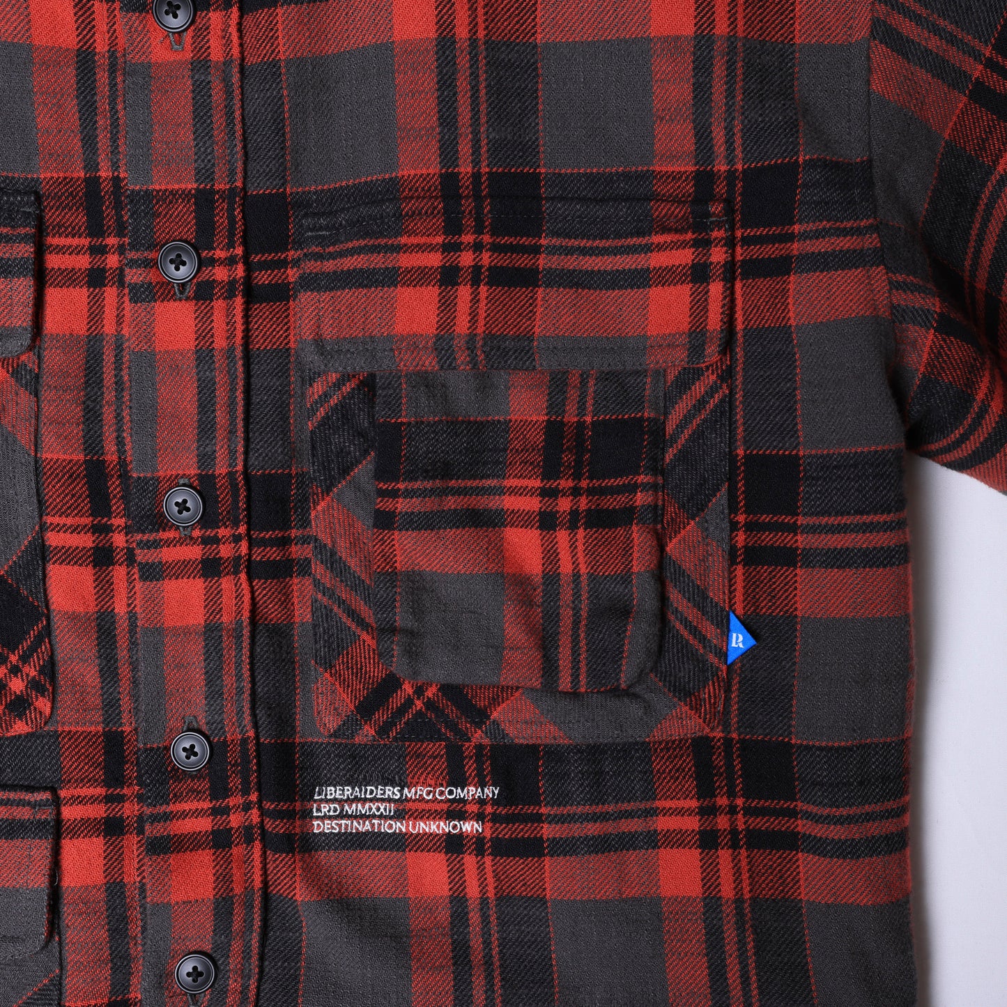 Liberaiders (リベレイダース) 24 F/W  マルチポケットフランネルチェックシャツ MULTI POCKET PLAID SHIRT 78101 / RED