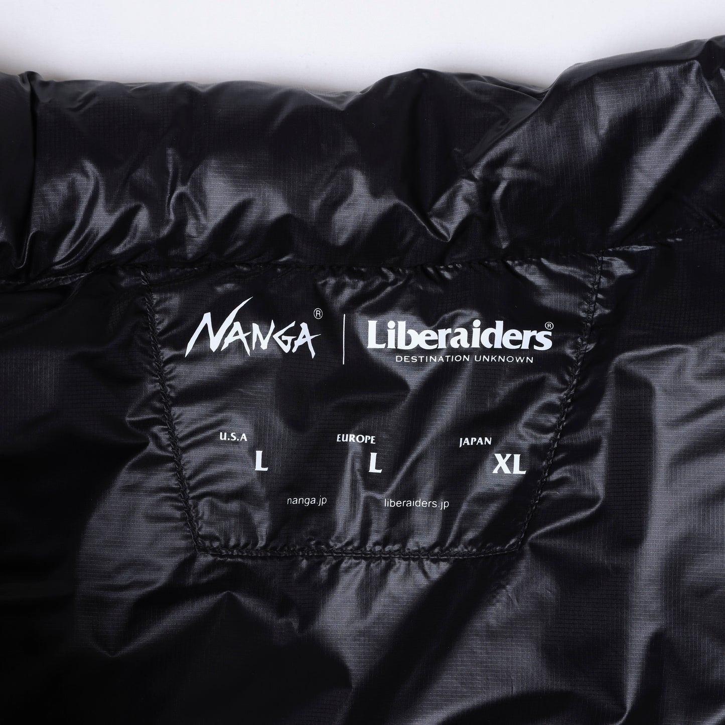 NANGA X LIBERAIDERS  (ナンガ リベレイダース) RIPSTOP NYLON DOWN VEST リップストップ ダウンベスト ブラック