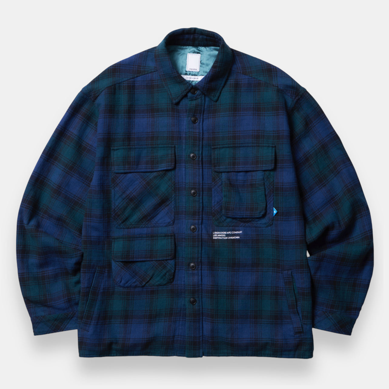 Liberaiders (リベレイダース) 24 F/W  マルチポケットフランネルチェックシャツ MULTI POCKET PLAID SHIRT 78101 / NAVY