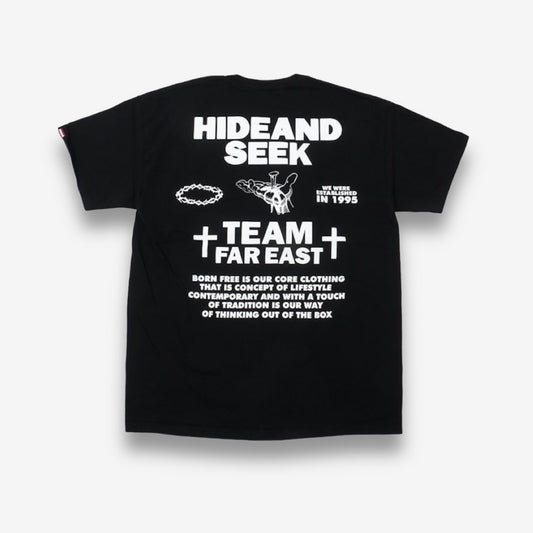 HIDE AND SEEK ハイドアンドシーク / Nail S/S Tee (24ss) ネイル Tシャツ / ブラック