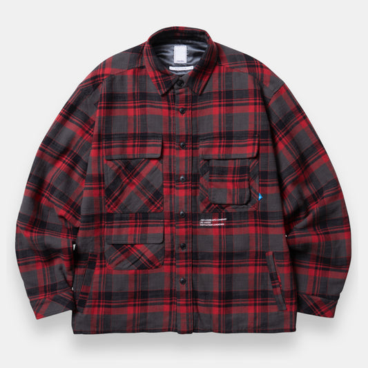 Liberaiders (リベレイダース) 24 F/W  マルチポケットフランネルチェックシャツ MULTI POCKET PLAID SHIRT 78101 / RED