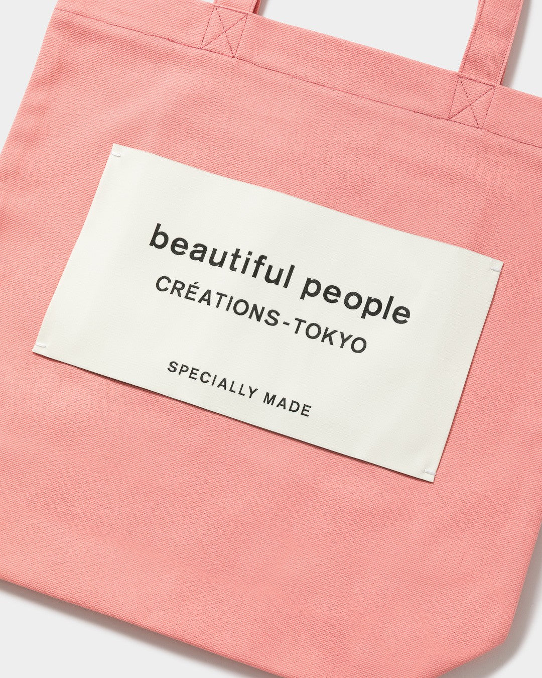 beautiful people （ビューティフルピープル）/ SDGs name tag tote bag (ネーム トートバッグ) / ピンク