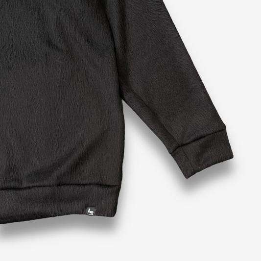 Liss / SHAGGY CREW NECK CUT&SEWN / BLACK