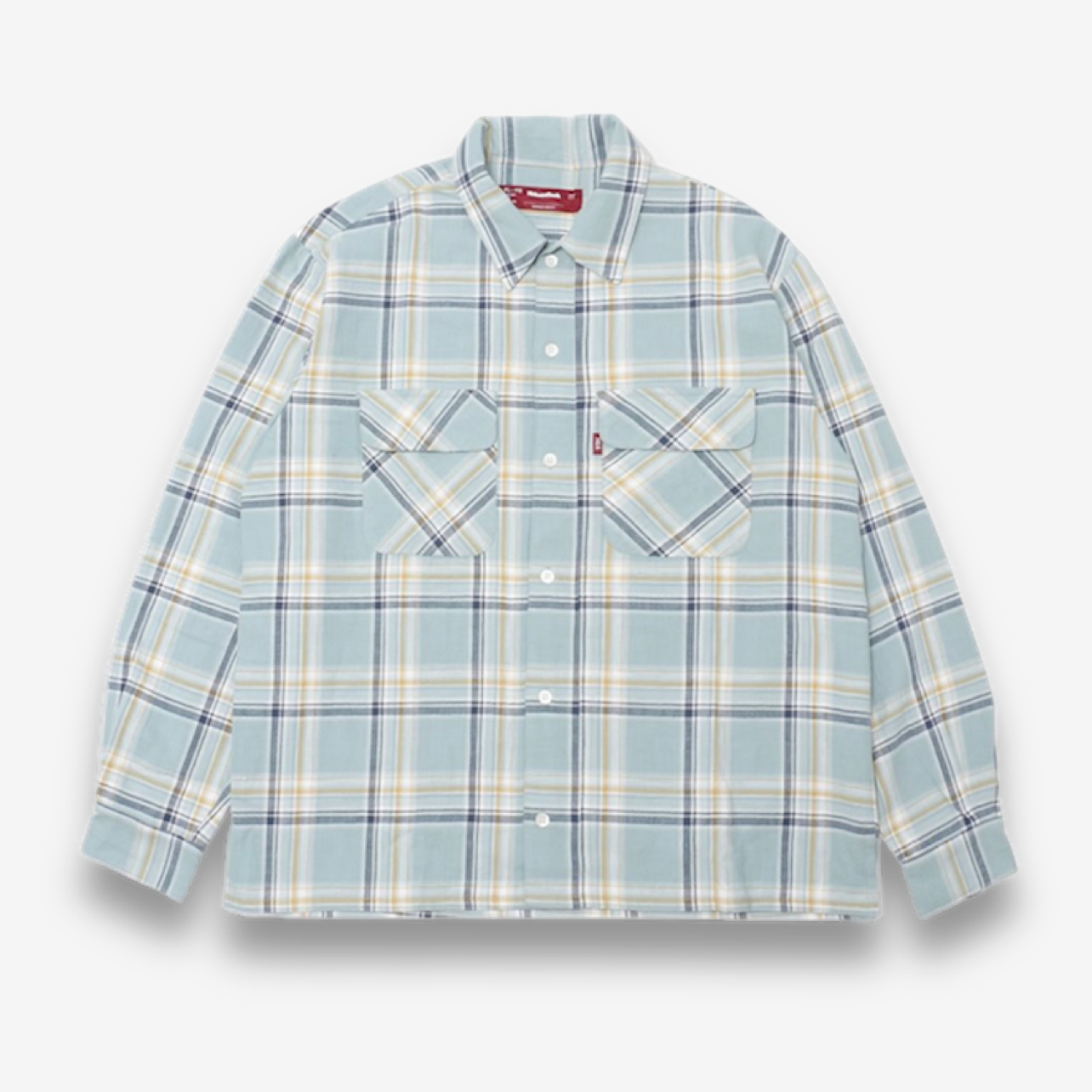 HIDE AND SEEK / CHECK L/S SHIRT (24ss) / SAX