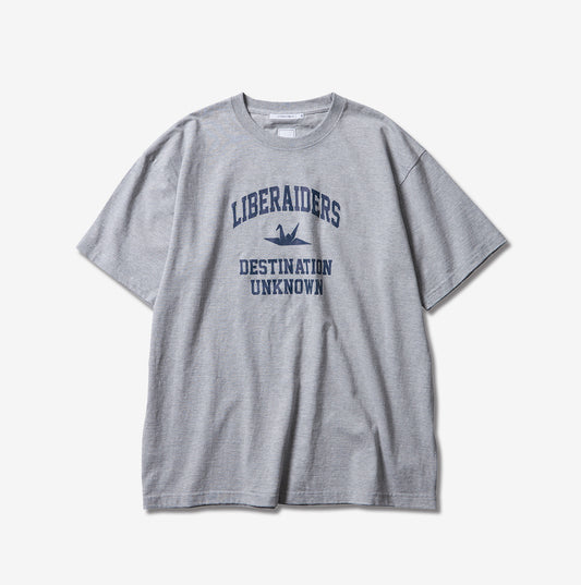 Liberaiders リベレイダース COLLEGE LOGO TEE カレッジロゴ Tシャツ 70612 グレー