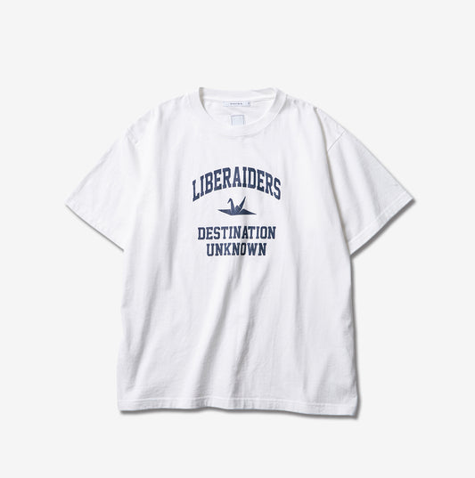 Liberaiders リベレイダース COLLEGE LOGO TEE カレッジロゴ Tシャツ 70612 ホワイト