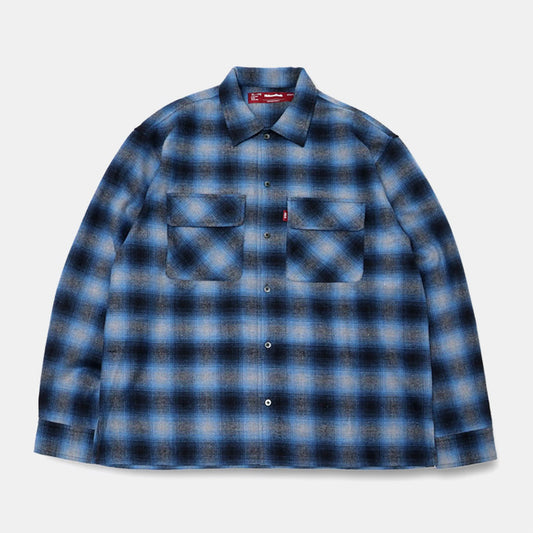 HIDE AND SEEK (ハイドアンドシーク) Wool Ombre Check L/S Shirt(24aw) ウールオンブレチェックシャツ