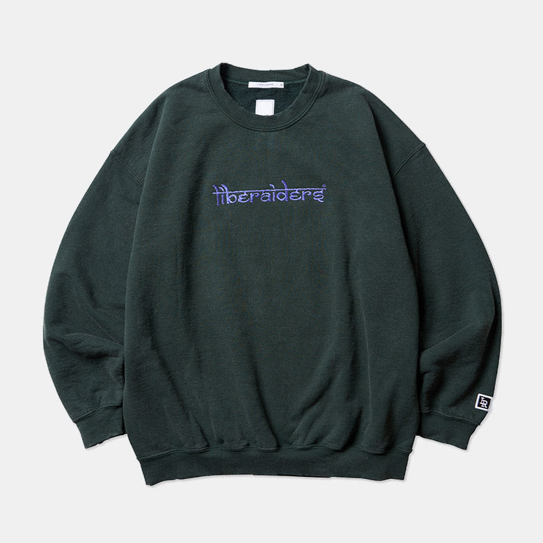 Liberaiders (リベレイダース) 24 F/W 刺繍 ロゴクルーネック EMBORIDERY LOGO CREWNECK 78311  グリーン