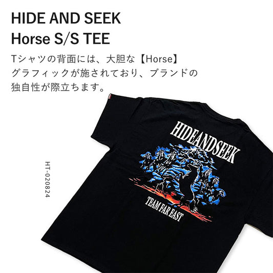 HIDE AND SEEK ハイドアンドシーク HORSE ホースデザインTシャツ S/S TEE / BACK