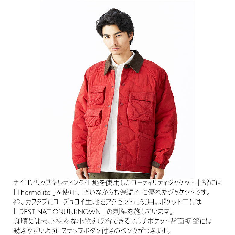 Liberaiders (リベレイダース) 24 F/W  キルティングミリタリージャケット QUILTED MILITARY JACKET レッド