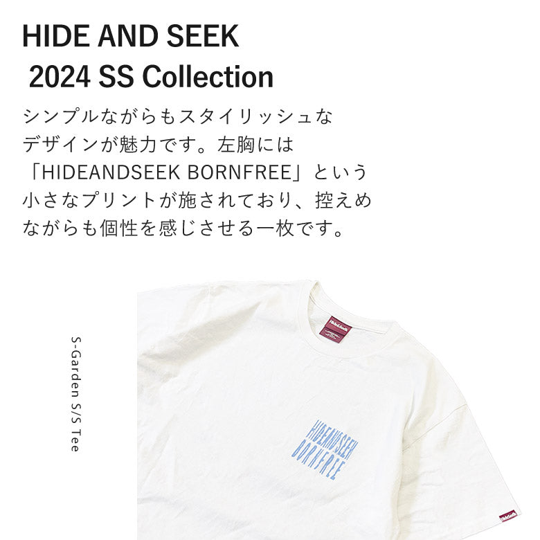 HIDE AND SEEK ハイドアンドシーク / S-Garden S/S Tee (24ss)  ガーデン Tシャツ / ホワイト