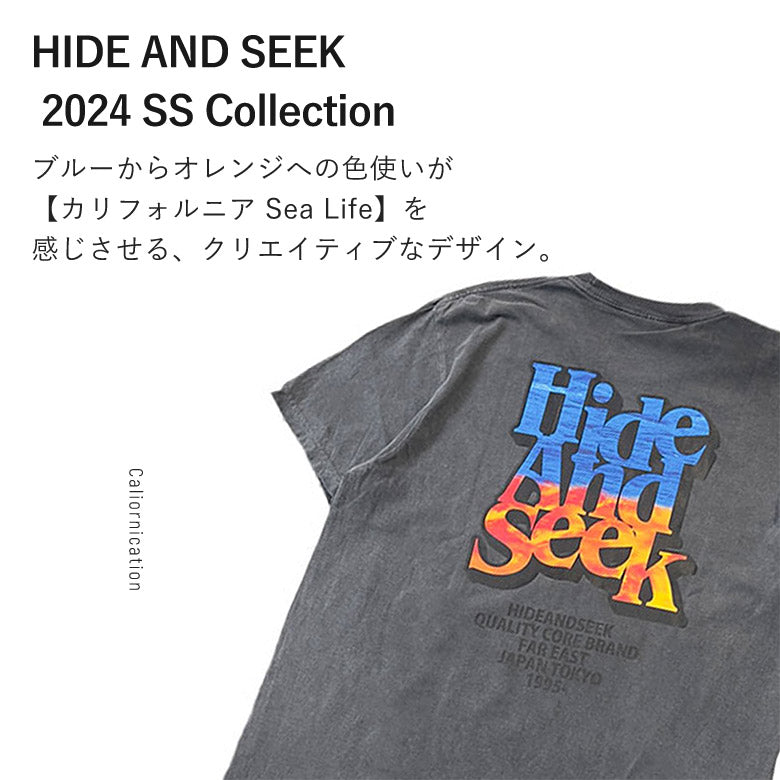 HIDE AND SEEK ハイドアンドシーク / Californication S/S Tee (24ss) カリフォルニケーション Tシャツ / D-ブラック