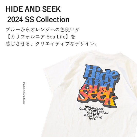 HIDE AND SEEK ハイドアンドシーク / Cali fornication S/S Tee (24ss) カリフォルニケーション Tシャツ / ホワイト