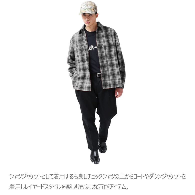 HIDE AND SEEK (ハイドアンドシーク) Check Shirt Jacket(24aw) チェックシャツジャケット