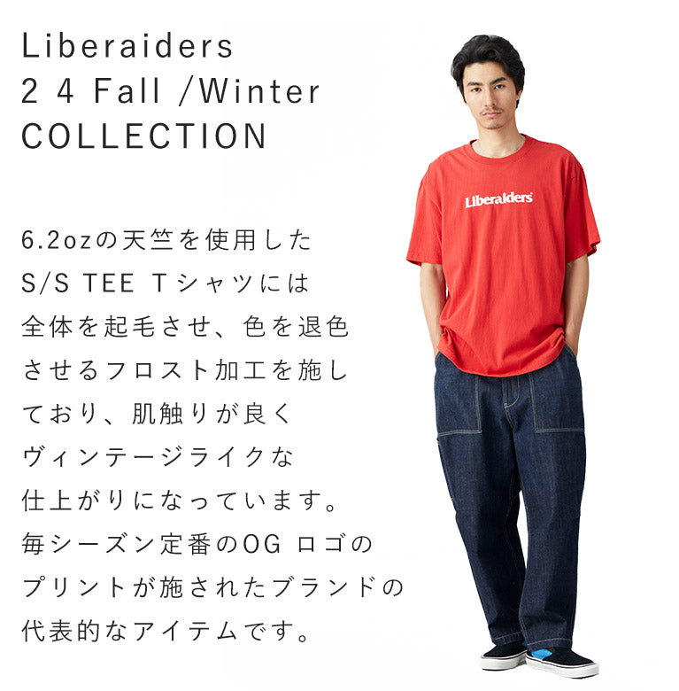 Liberaiders (リベレイダース) 24 F/W オージーロゴ Tシャツ OG LOGO TEE 78601 レッド