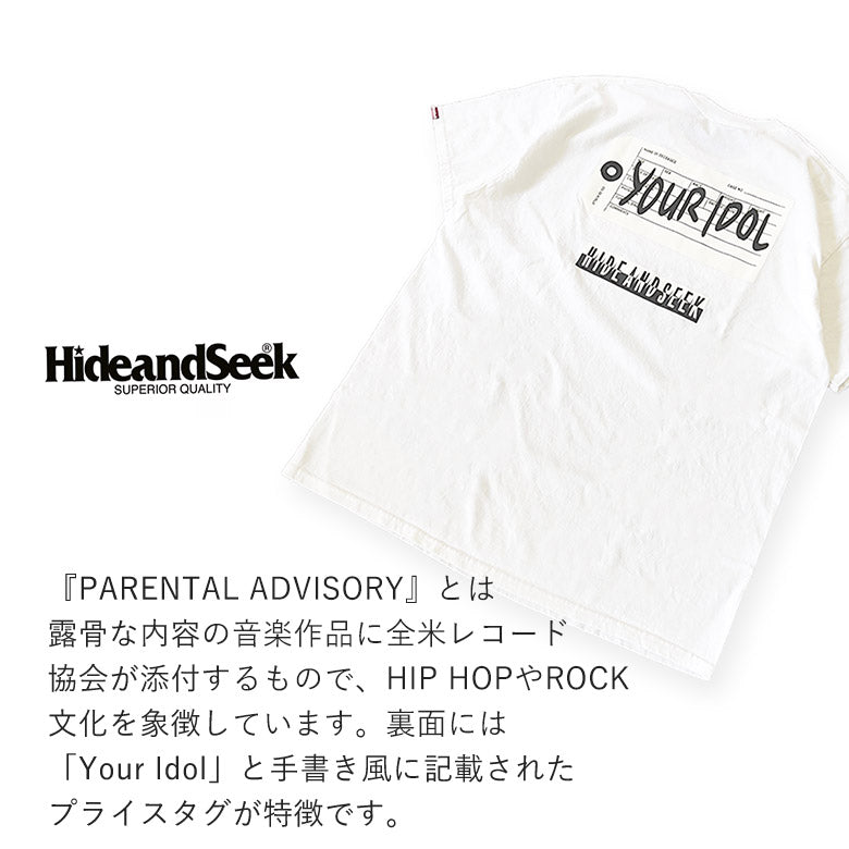 HIDE AND SEEK ハイドアンドシーク / Your Idol Is Dead S/S Tee (24ss)  ユア アイドル イズ デッド Tシャツ / ホワイト