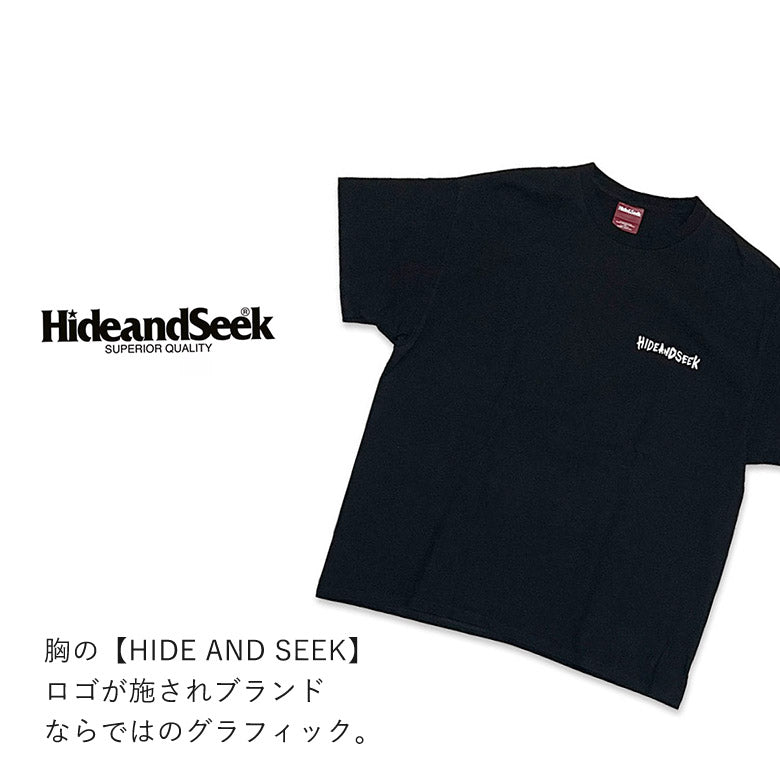 HIDE AND SEEK ハイドアンドシーク / Eagle S/S Tee イーグル Tシャツ (24ss) バック / ブラック