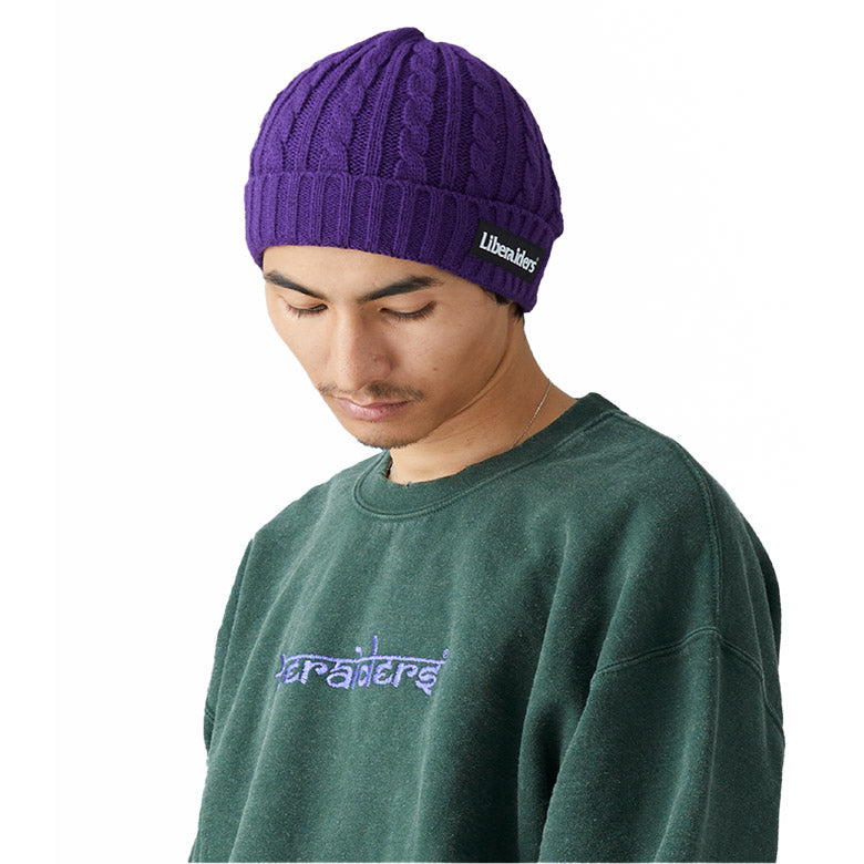 Liberaiders (リベレイダース) 24 F/W ケーブルニット キャップ CABLE KNIT CAP 78906  パープル