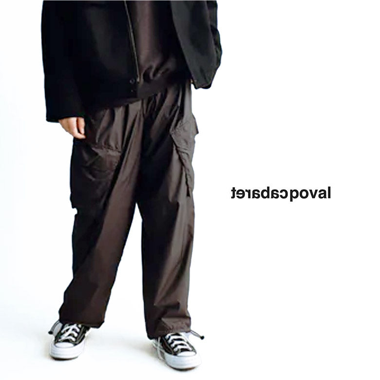 cabaret poval キャバレー ポバール Track Cargo Pants  トラックカーゴパンツ  made in japan 日本製  ブラック