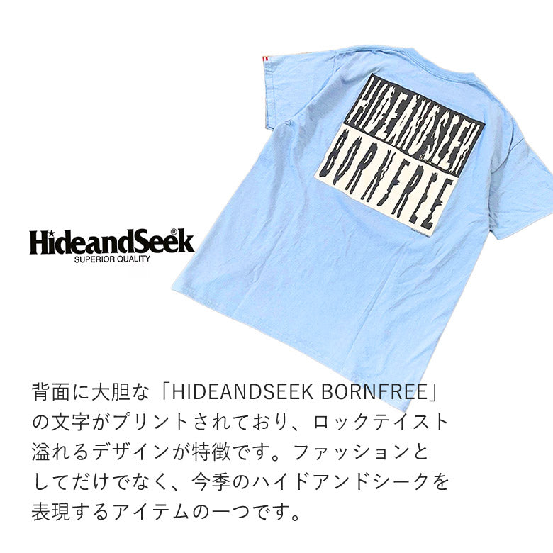 HIDE AND SEEK ハイドアンドシーク / S-Garden S/S Tee (24ss)  ガーデン Tシャツ / D-ブルー