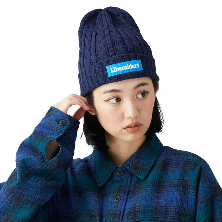 Liberaiders (リベレイダース) 24 F/W ケーブルニット キャップ CABLE KNIT CAP 78906  ネイビー