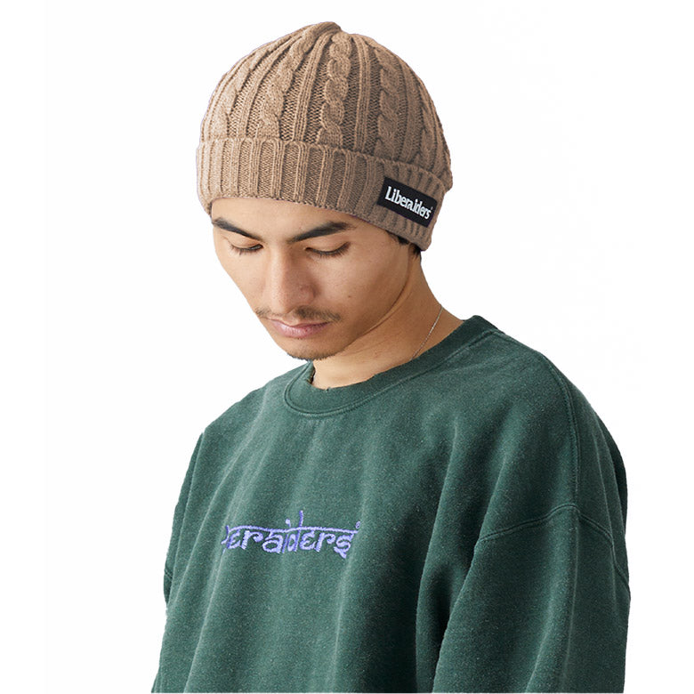 Liberaiders (リベレイダース) 24 F/W ケーブルニット キャップ CABLE KNIT CAP 78906  ベージュ