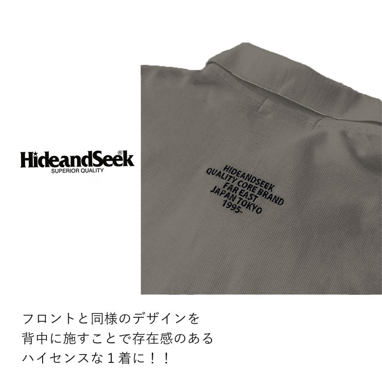 HIDE AND SEEK ハイドアンドシーク / H&S Polo(24ss) エイチアンドエス ポロシャツ / チャコールグレー