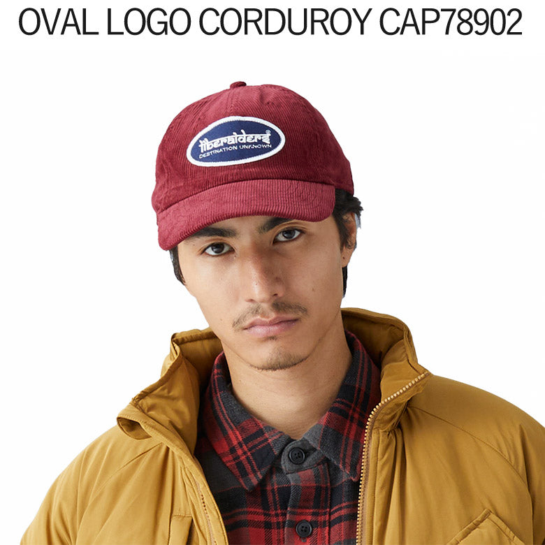 Liberaiders (リベレイダース) 24 F/W オーバルロゴコーデュロイキャップ OVAL LOGO CORDUROY CAP 78902 バーガンディ