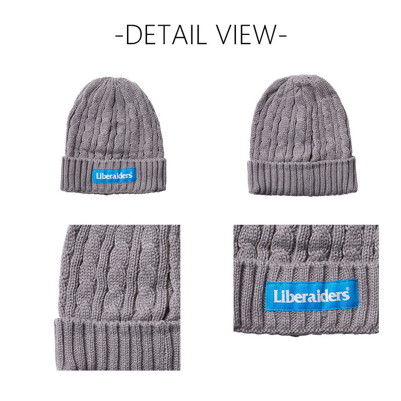 Liberaiders (リベレイダース) 24 F/W ケーブルニット キャップ CABLE KNIT CAP 78906 グレー