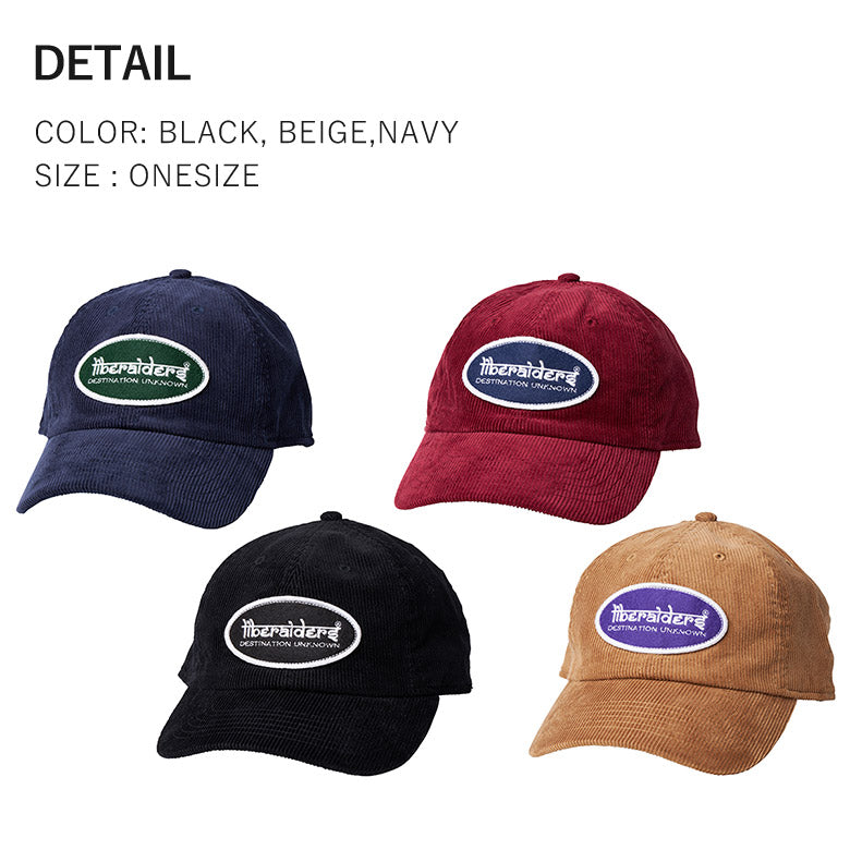 Liberaiders (リベレイダース) 24 F/W オーバルロゴコーデュロイキャップ OVAL LOGO CORDUROY CAP 78902 ネイビー